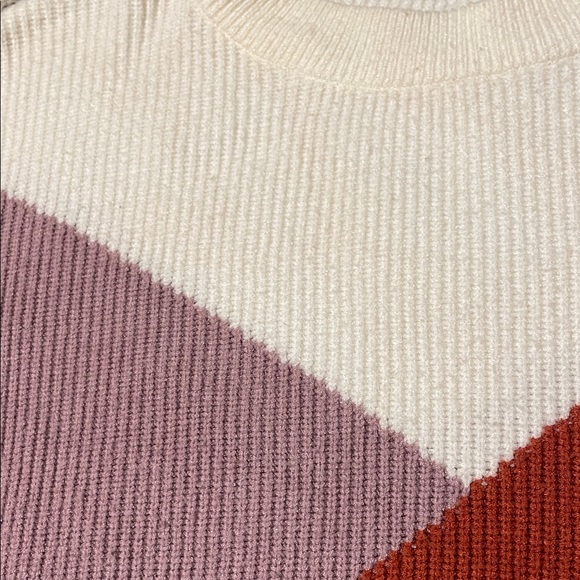 Sophie Rue pink, cream, orange sweater women’s size large - Picture 3 of 4